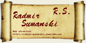 Radmir Šumanski vizit kartica